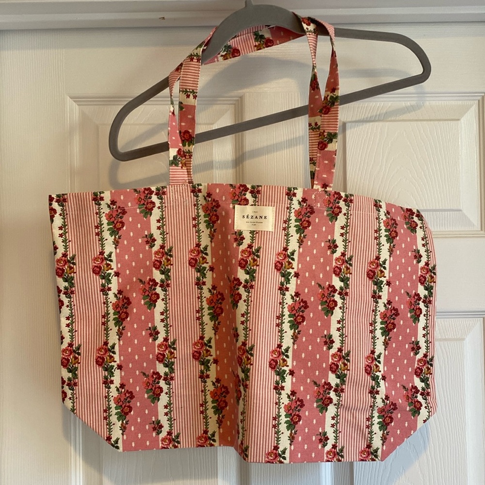 Sezane floral tote